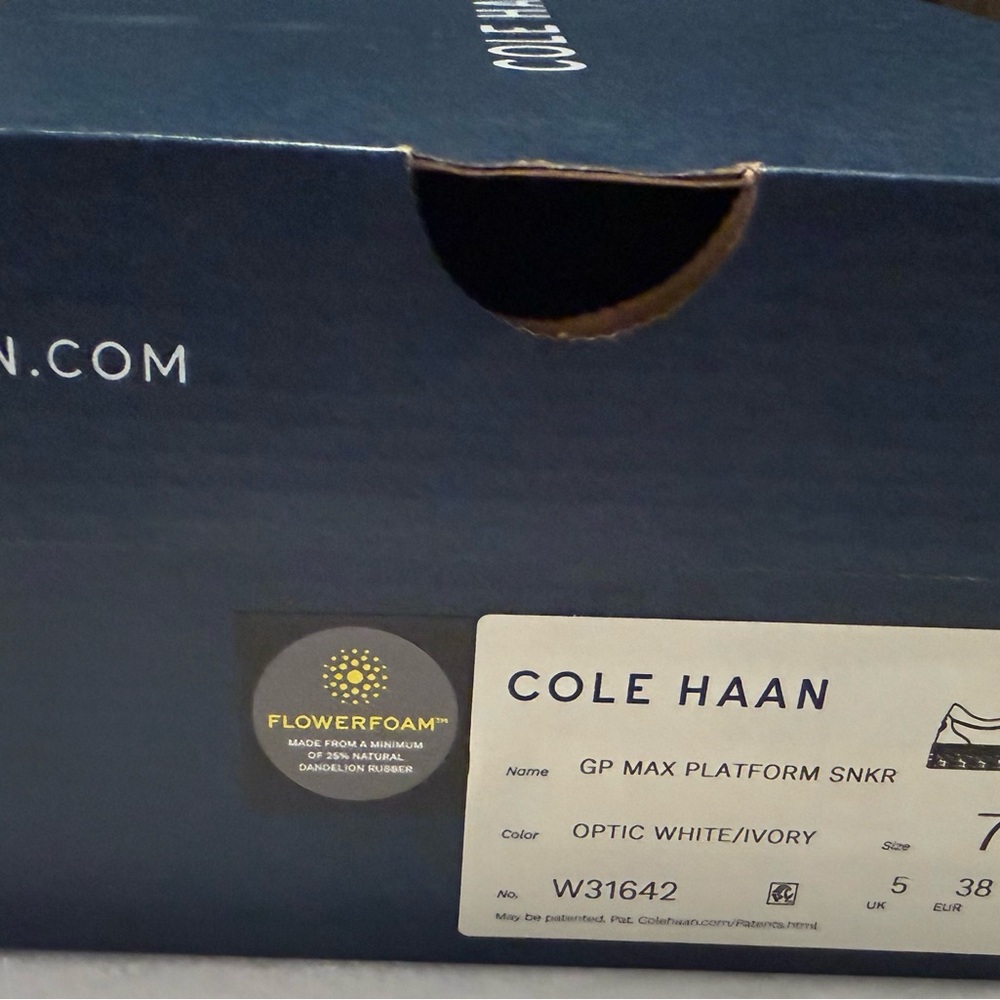 Cole Haan GP Max Platform Sneaker Size 7.5B Optic White Leather - Picture 8 of 9
